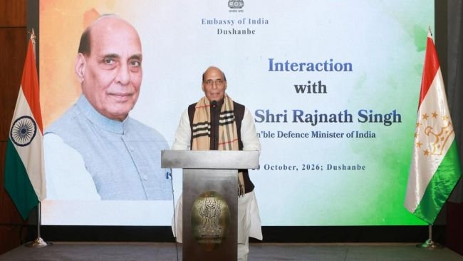 దేశ ఆర్థిక ప్రగతే లక్ష్యం...తజికిస్థాన్‌లో రక్షణ మంత్రి రాజ్‌నాథ్ సింగ్ ఉద్ఘాటన