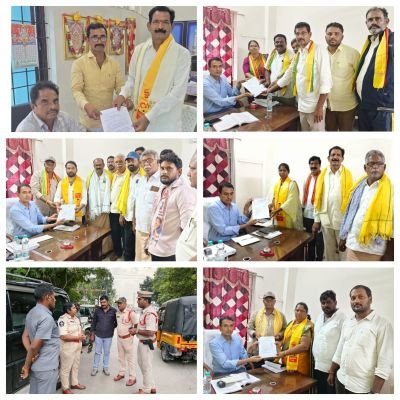 పొదలకూరులో ఎంపీటీసీ నామినేషన్ల సందడి  తొలిరోజు 10  సెగ్మెంట్లకు 23 నామినేషన్లు