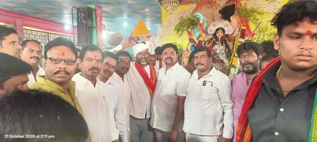 పూడూరులో ఘనంగా దుర్గామాత నిమజ్జనోత్సవం