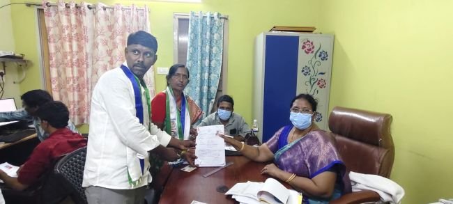 డబ్బాకుపల్లి, పెంటేలవారిగూడెం ఎంపీటీసీ అభ్యర్థిగా కొంగర అన్నపూర్ణమ్మ నామినేషన్