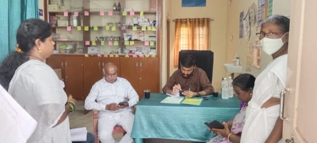 మంత్రి పాలెం ఆయుష్మాన్ ఆరోగ్య కేంద్రాన్ని తనిఖీ చేసిన టాస్క్ ఫోర్స్ టీం 