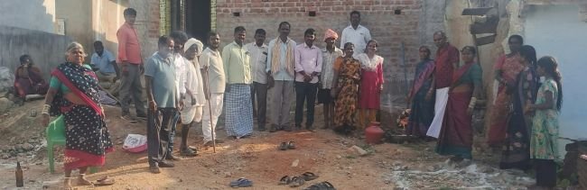 రాజుపేటలో  ఇందిరమ్మ ఇళ్లకు శంకుస్థాపన  