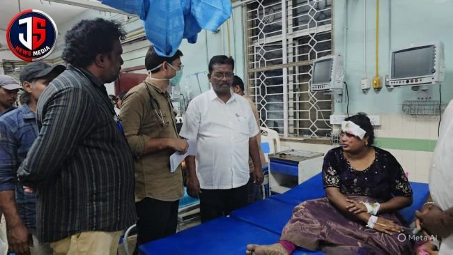 నేదునూరులో పెళ్లి బృందం వ్యాన్ బోల్తా30 మందికి గాయాలు..