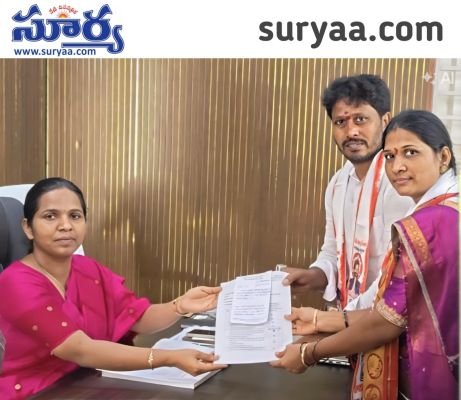 భీమవరం జడ్పీటీసీ కూటమి అభ్యర్థిగా కత్తుల సిరిమహాలక్ష్మి నామినేషన్  భారీ ర్యాలీతో జడ్పీ కార్యాలయానికి చేరుకున్న కూటమి శ్రేణులు