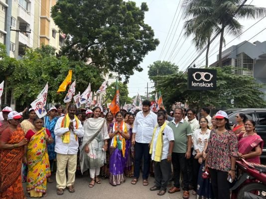  విశాలాక్షి నగర్  లో జనసేన ప్రచారం జోరు