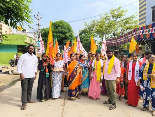 57వ డివిజన్‌లో కూటమి అభ్యర్థి విజయదుర్గ విస్తృత ప్రచారం