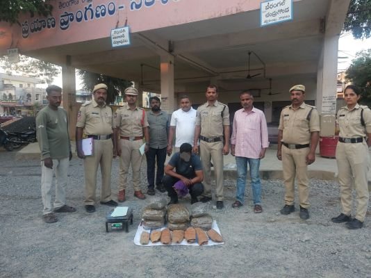 గంజాయి రవాణా చేస్తున్న మహారాష్ట్ర పోలీస్ కానిస్టేబుల్-ఆరు లక్షల విలువైన 12 కిలోల గంజాయి పట్టివేత