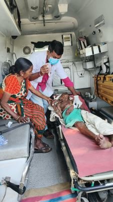  ప్రమాదవశాత్తు నిప్పంటుకొని  వృద్ధురాలికి తీవ్ర గాయాలు