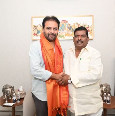 కేటీఆర్‌తో ఎమ్మెల్యే జిఎంఆర్ భేటీ