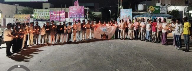 దామెర పోలీసుల ఆధ్వర్యంలో క్యాండిల్ ర్యాలీ