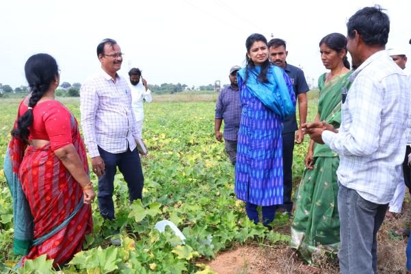 రామన్నపేటలో రైతును అభినందించిన జిల్లా కలెక్టర్ గరిమ అగ్రవాల్