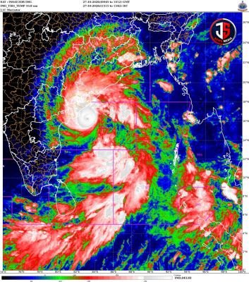  18 కిమీ వేగంతో కదులు తున్నతుపాన్ 