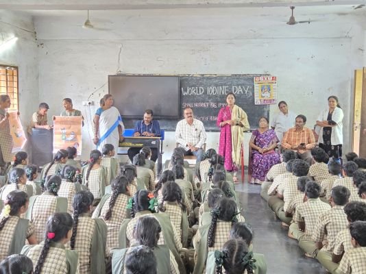 జడ్పీ హైస్కూల్లో అయోడిన్ లోపంపై అవగాహన.  