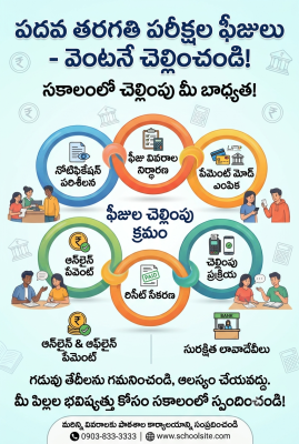 ఎస్ ఎస్ సి పరీక్ష ఫీజు గడువులోగా చెల్లించాలి 
