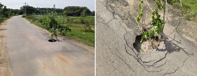 నాగేపల్లి–గుడిబండ ప్రధాన రహదారిపై తాగునీటి పైపులైన్ లీకేజీ