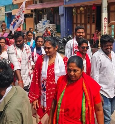 హోరెత్తుతున్న జనసేన శిరీషమ్మ ఎన్నికల ప్రచారం - విశేష జనాదరణ - మహిళల మంగళ హారతులు 