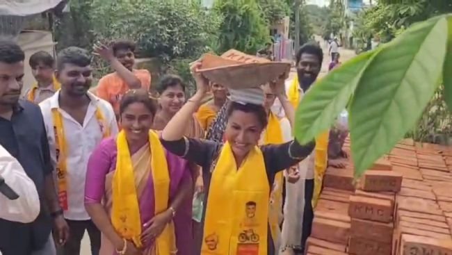 బేల్దార్ అవతారమెత్తిన షరణి