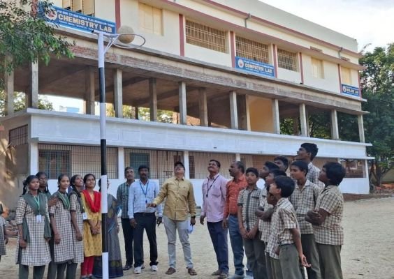 ట్రెండ్స్ పాఠశాలలో నెట్ బాల్ కోర్టు ప్రారంభం 
