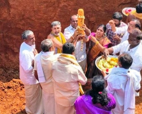 కంపసముద్రంలో పోలేరమ్మ గుడి శంకుస్థాపన