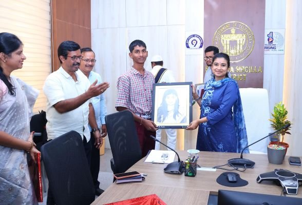 బోయినపల్లి గురుకుల విద్యార్థుల చిత్రకళకు జిల్లా పాలనాధికారి ప్రశంసలు