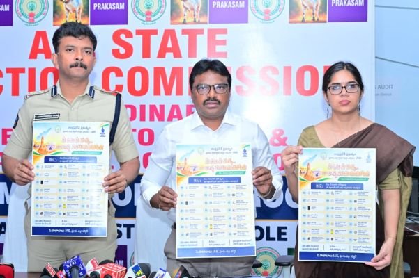 ప్రశాంత వాతావరణంలో మున్సిపల్ ఎన్నికల నిర్వహణకు అన్ని ఏర్పాట్లు పూర్తి  : జిల్లా కలెక్టర్  పి. రాజాబాబు, ఎస్పీ  హర్షవర్ధన్ రాజు  