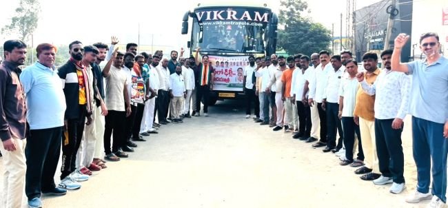  రాంలీలా మైదానంలో జరిగే ధర్నాకు భారీగా తరలివెళ్లిన శేరిలింగంపల్లి కాంగ్రెస్ శ్రేణులు