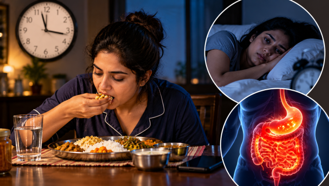 రాత్రిపూట ఆలస్యంగా భోజనం చేసే అలవాటు ఉందా? మీ నిద్ర మరియు ఆరోగ్యంపై పడే తీవ్ర ప్రభావాలు ఇవే