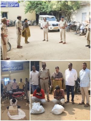 పలమనేరు ఎక్సైజ్ కార్యాలయాన్ని సందర్శించిన కమిషనర్ విజయశేఖర్