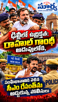 ఢిల్లీలో ఉద్రిక్తత: రాహుల్ గాంధీ అదుపులోకి, సంఘీభావానికి వెళ్లిన సీఎం రేవంత్‌ను అడ్డుకున్న పోలీసులు