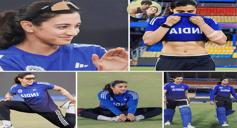 సిక్స్ ప్యాక్‌లో ఉన్నట్టు ,,,,నెట్టింట వైరల్ అవుతోన్న స్మృతి మంధాన ఫొటో