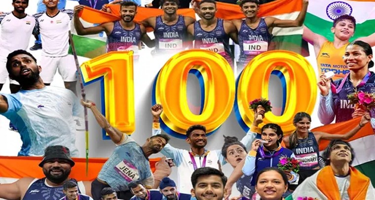 ఆసియా క్రీడల్లో భారత్‌ కు 100 మెడల్స్
