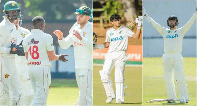 జింబాబ్వేపై భారీ ఆధిక్యంలో న్యూజిలాండ్ జట్టు,,,,చెలరేగిన కివీస్ బ్యాటర్లు