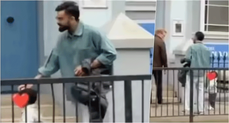 లండన్ వీధుల్లో అకాయ్‌తో కలిసి కోహ్లీ సందడి....సోషల్ మీడియాలో వైరల్‌గా మారిన వీడియో