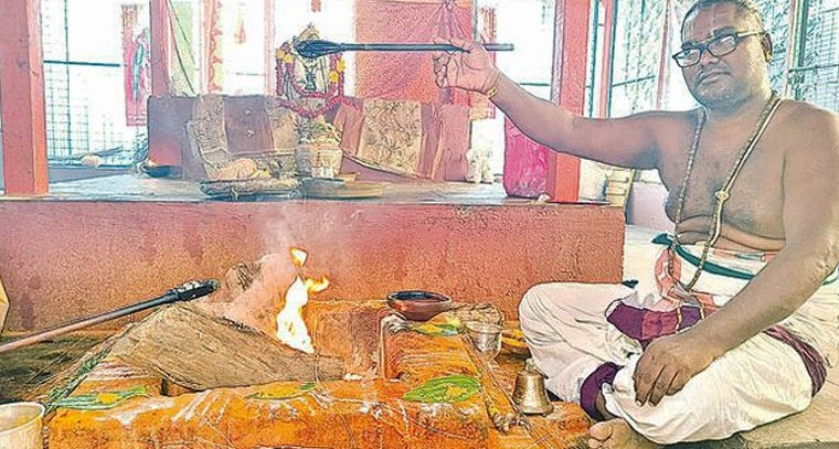 రామాలయంలో భక్తిప్రపత్తులతో సుదర్శన హోమం
