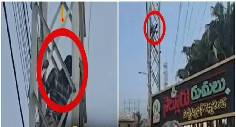 అప్పుల బాధ భరించలేక,,,, ఆత్మహత్య చేసుకుంటానంటూ టవర్ ఎక్కాడు
