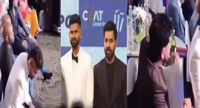 ట్రోఫీ నేలపై పెట్టిన శ్రేయస్ అయ్యర్!,,జాగ్రత్తగా తీసి టేబుల్‌పై పెట్టిన రోహిత్‌