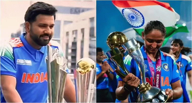 రోహిత్ శర్మ, హర్మన్‌ప్రీత్ కౌర్‌కు అత్యున్నత పురస్కారాలు