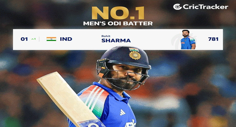 వన్డే ర్యాంకింగ్స్‌లో మళ్లీ టాప్‌లోకి ,,,,టీమిండియా స్టార్ బ్యాటర్ రోహిత్ శర్మ