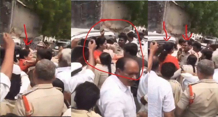  కారు డోరు తీయబోతే అడ్డుకున్న మాజీ మంత్రి.. విడదల రజిని వర్సెస్ సీఐ
