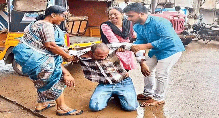 ప్రియురాలి కోసం,,,భార్య ముందే భర్త ఆత్మహత్యాయత్నం