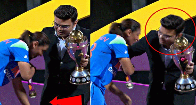 తన కాళ్లను తాకకుండా జై షా ఎందుకు ఆపారు? హర్మన్‌ప్రీత్ కౌర్ ఘటనపై వైరల్ వీడియో!