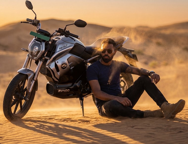 రివోల్ట్ మోటార్స్, భారత స్టార్ క్రికెటర్ హార్దిక్ పాండ్యాను తమ బ్రాండ్ అంబాసిడర్‌గా నియమించింది