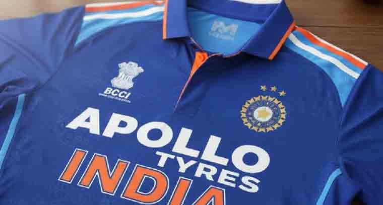 టీమిండియా జెర్సీ స్పాన్సర్‌షిప్ దక్కించుకున్న అపోలో టైర్స్