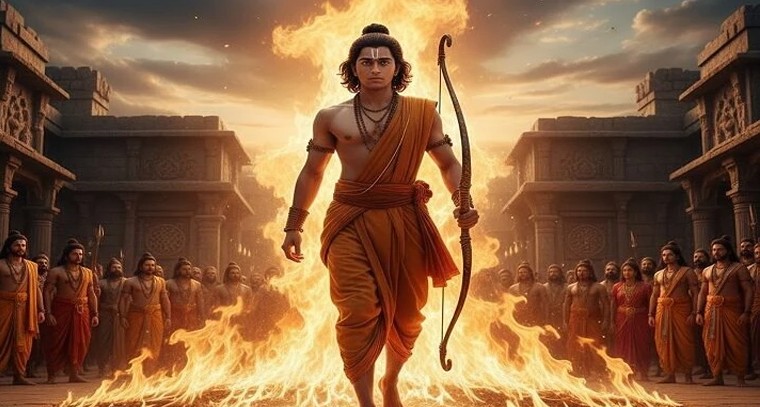 లక్ష్మణుని అగ్నిపరీక్ష.. పవిత్రత కోసం మంటల మధ్య నడక!

