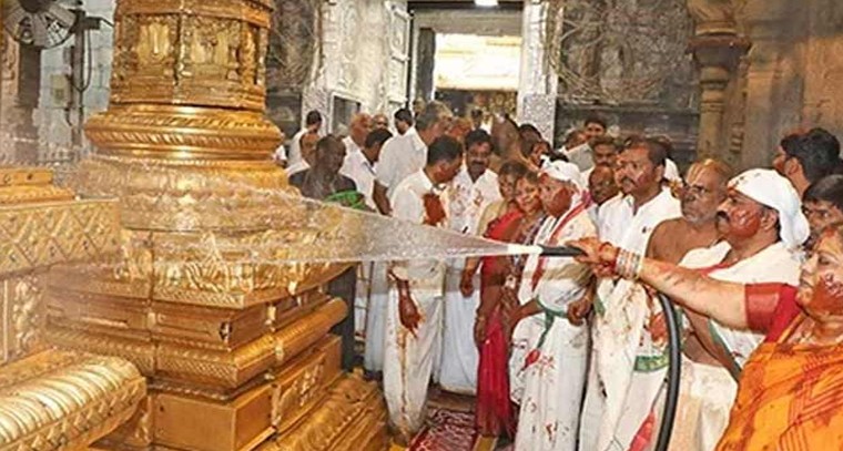 శ్రీవారి ఆలయంలో కోయిల్ ఆళ్వార్ తిరుమంజనం

