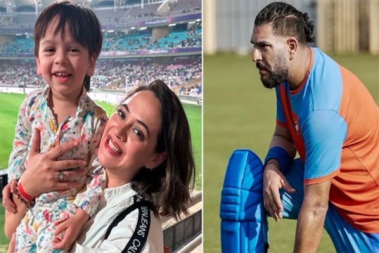 శ్రీలంక మాస్ట‌ర్స్‌ మ్యాచ్‌కు ఆయ‌న అర్ధాంగి హేజెల్ కీచ్‌, కుమారుడు వ‌చ్చి స్టేడియంలో సంద‌డి చేశారు.