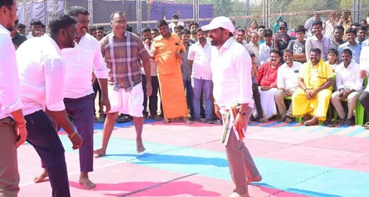 ధర్మవరం లో కబడ్డీ పోటీలను ప్రారంభించిన మంత్రి సత్య కుమార్