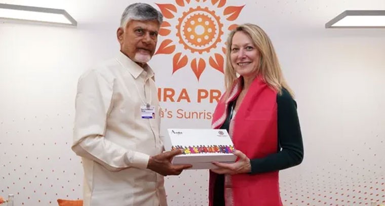 ఎన్ విడియా ఉపాధ్యక్షురాలితో చంద్రబాబు భేటీ