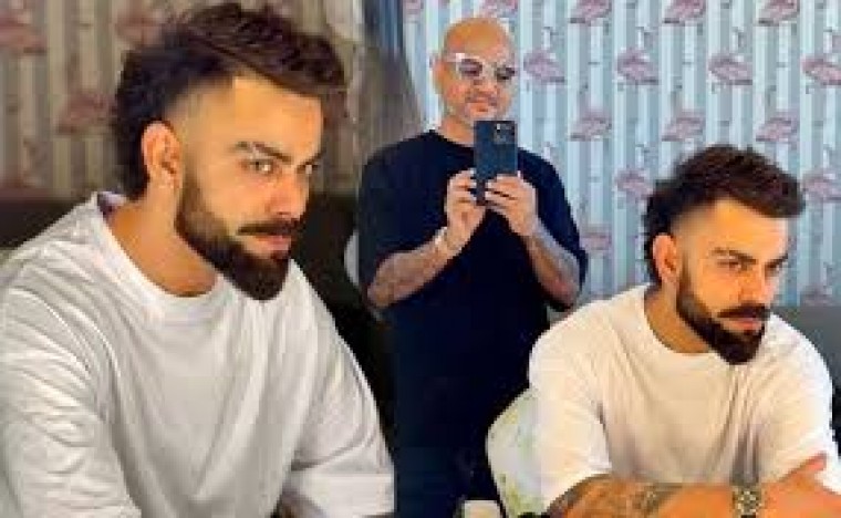 కోహ్లీ కొత్త హెయిర్ స్టైల్ ఫొటోల‌ను షేర్ చేసిన‌ హెయిర్ స్టైలిస్ట్ ఆలీమ్ ఖాన్