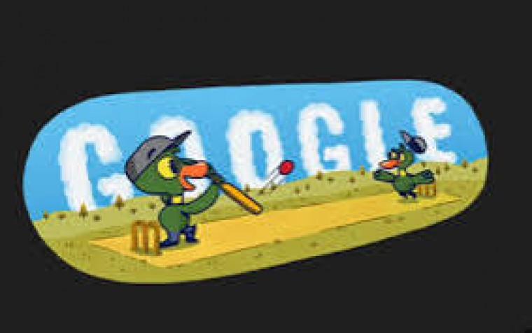 డూడుల్‌ను క్రికెట్ పిచ్‌గా మార్చేసి, రెండు డ‌క్స్ ఆడుతున్న‌ట్లు చూపించింది